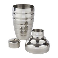 BarCraft Shaker per Cocktail in Acciaio Inox, Include Colino e Coperchio, 500 ml