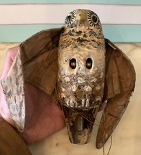 ANTICA CIVETTA BACHELITE RICHIAMO PER ALLODOLE PRIMI 900 PITTATA A MANO caccia