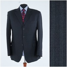 Giacca blazer uomo vintage sportivo 42R taglia US OVIESSE a righe nero