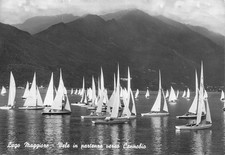 0622) CARTOLINA LAGO MAGGIORE BARCHE VELE CANNOBIO REGATA VIAGGIATA VERBANIA