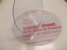 Pannello circolare in lexano trasparente e policarbonato 3 mm diametro 200 mm - disco 600 mm