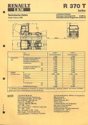 Renault lkw 370 turbo - renault, t