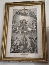 Antica Cornice Legno  Intagliata Dorata Primi 900