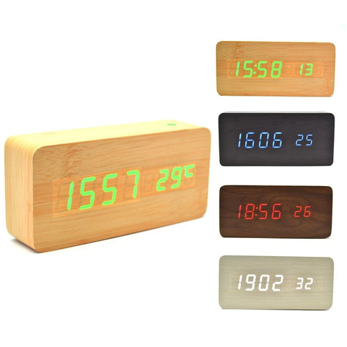 Sveglia orologio wooden light - sveglia,