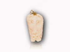 Ciondolo Corallo Rosa in Oro 18k con 750 Massiccio di Gioielli Italiano per Uomo Donna