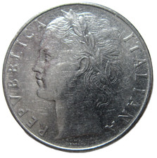 ITALY, 100 LIRE, 1958.
