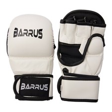 GUANTI MMA IMBOTTITI BIANCO MIXED MARTIAL ARTS SHORT BARRUS JIU JITSU GLOVES