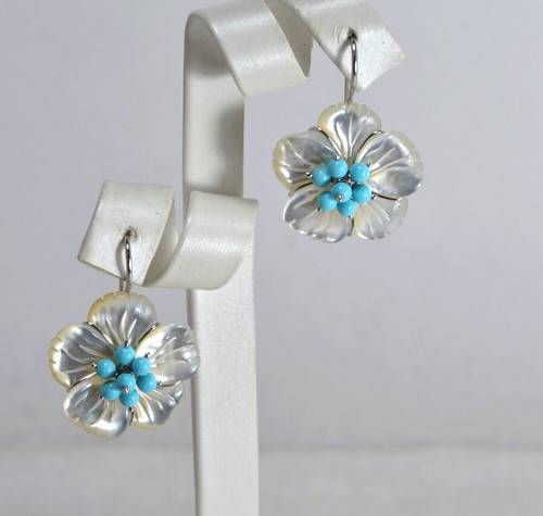 Orecchini argento 925 fiori - 925,