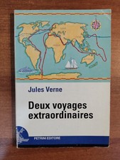 Libro DEUX VOYAGES EXTRAORDINAIRES di Jules Verne Petrini editore 1992 Francese