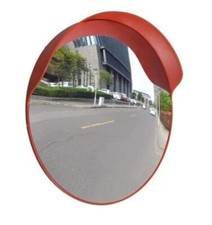 SPECCHIO STRADALE SICUREZZA PARABOLICO INFRANGIBILE Ø 45 cm CON STAFFA PER PALO