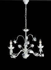 LAMPADARIO CLASSICO IN FERRO BATTUTO CAMERA SOSPENSIONE 3 LUCI SHABBY CHIC