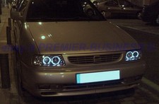 FARI CROMO SEAT IBIZA 1 ANGEL EYES LED  TRE LED FRONTALI DIURNI 1996 -- 1999