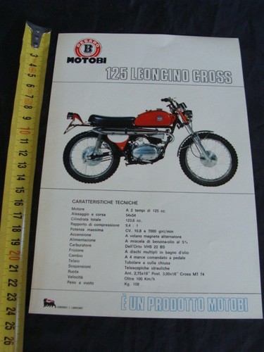 Foglio pubblicitario motobi - foglio,