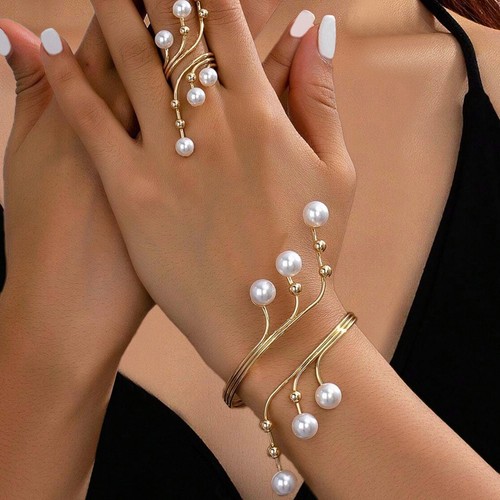 Bracciale donna oro - , perle