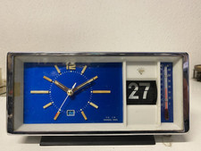 ANTICO DA TAVOLO SVEGLIA  ANTICA DiAMOND A CORDA CON DATARIO TERMOMETRO VINTAGE