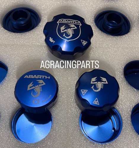 Tappi alluminio blu abarth500 - tappi,