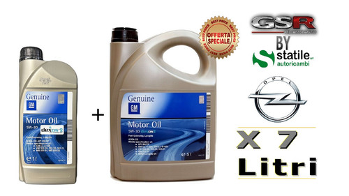 Litri olio opel 5w30 - olio, dexos