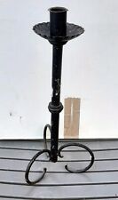 CANDELABRO PORTA CANDELA IN FERRO BATTUTO H CM.43