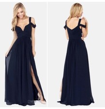 Maxi abito donna blu navy