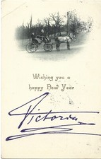 SIGNED CARD OF QUEEN VICTORIA 27/12 1900