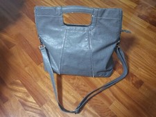 Borsa donna color tortora con tracolla removibile