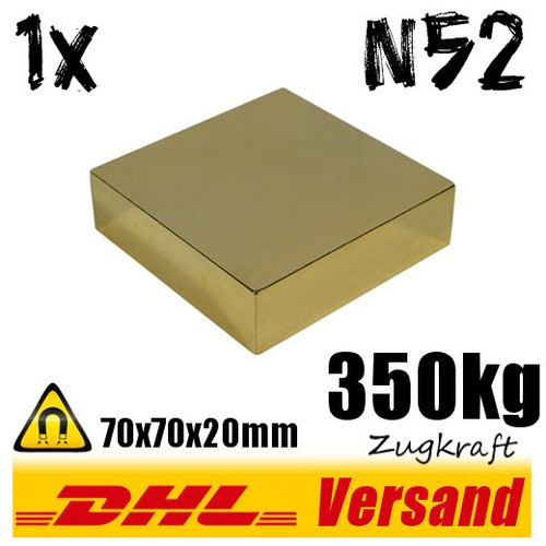 Magnete neodimio 70x70x20mm - al,