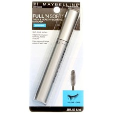 Confezione da 6 mascara Maybelline Full 'N Soft impermeabile, molto nero 311, 0,28 fl oz