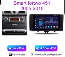 Autoradio 2din Android Smart Fortwo 451 2005-2015 1+32GB Wireless Carplay