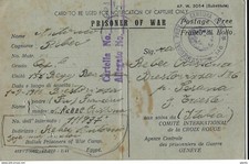 CARTOLINA PRIGIONIERI POW CAMP