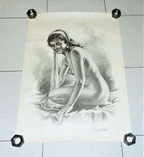 Litografia nudo donna - litografia,