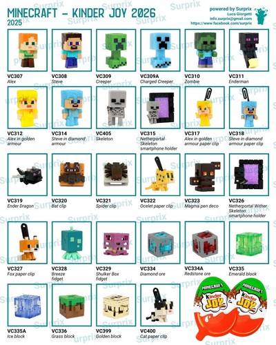 Kinder joy minecraft 2026 - 2026, a