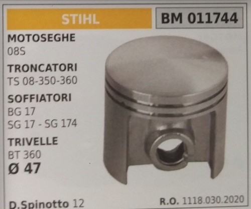11180302020 pistone completo - pistone,