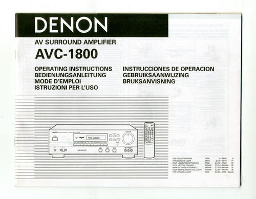 Denon avc 1800 - denon,