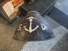 paralume industriale LAMPIONE NAVALE con ANCORA fra S. e D. originale anni 30