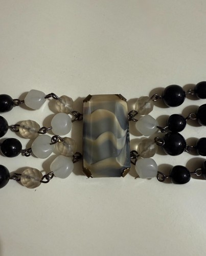 Bracciale con pietre nere - , e