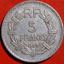 Francia 5 franchi 1949 KM#