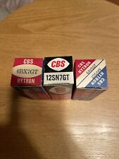 Lotto di 3 tubi CBS: 6BX7GT