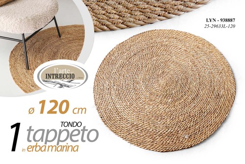Tappeto rotondo erba marina