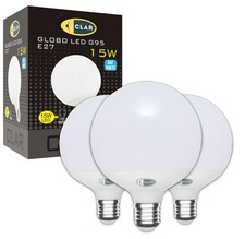 CLAR - Lampadine Grandi A Palla, Lampadina Led E27 Sfera Grande, Globo (s4r)