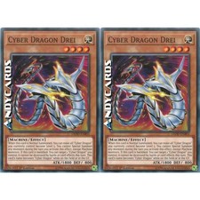 2x CYBER DRAGON DREI • (Cyber Drago Drei) • Comune • LEDD ENB03 • 1Ed • YUGIOH!