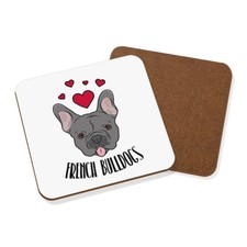 Love Bulldog Francesi Sottobicchiere - Divertente Cucciolo di Cane