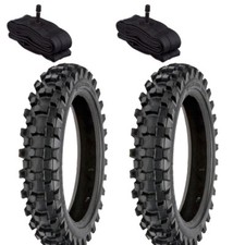 2 COPERTONI 2.50-10 + CAMERE GOMME 4 P.R. X MINI MOTOCROSS TASSELLATI MINICROSS