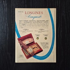 1958 Longines Conquest - Original AD Advertising 26x33 Pubblicità Vintage