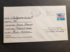Copertina navale sommergibile ATLANTIS IV 1988 KONA, HAWAII cachet