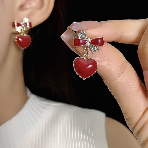 Orecchini goccia cuore - a,