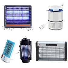 ZANZARIERA ELETTRICA FULMINA ZANZARE INSETTI LANTERNA LAMPADA 2 BULBI LED 1-2-3W