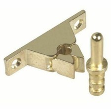 PINZA GANCIO FERMA BLOCCA PORTE FINESTRE PORTE OTTONATO CON PIOLO