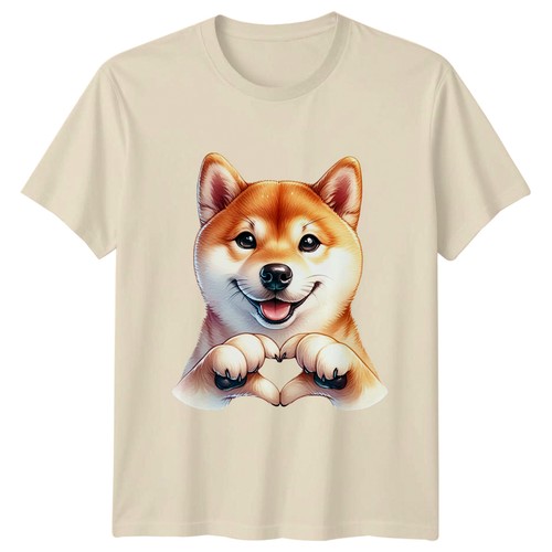 Maglietta cuore mani shiba inu - shiba,