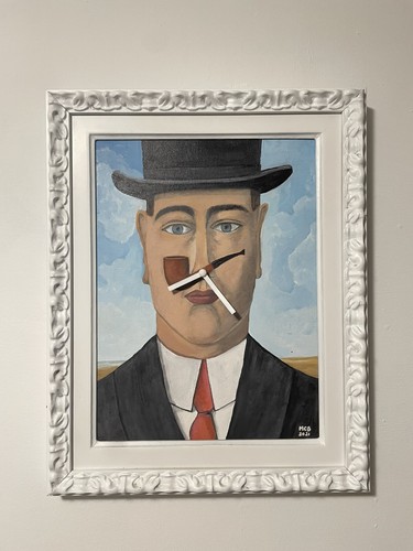 Quadro orologio rene magritte - rene,