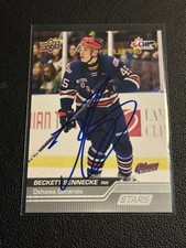 Beckett Sennecke Firmato Rookie 2023-24 Upper Deck CHL Stars #345 Rc Ip Auto Gtp